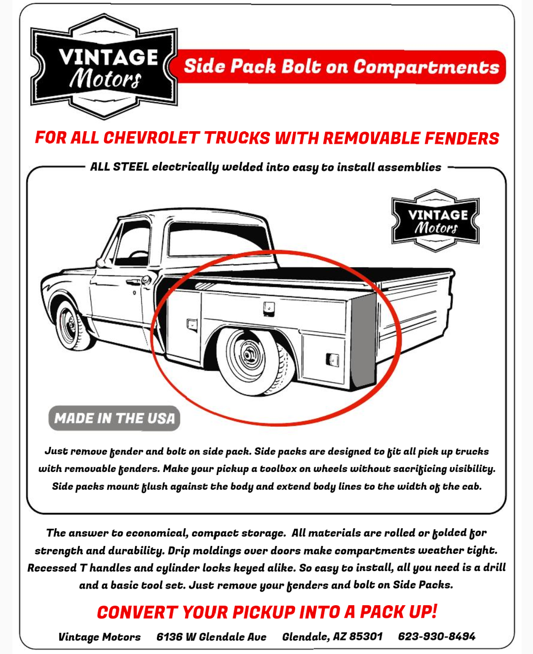 Step Side Utility Boxes Vintage Motors AZ